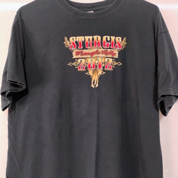 Sturgis 2012 Motorcycle Rally 72nd Annual Mens Large Graphic T Shirt Skull SD G - Picture 2 of 5
